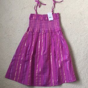 Girls Crewcuts Metallic Stripe Sundress NWT 6